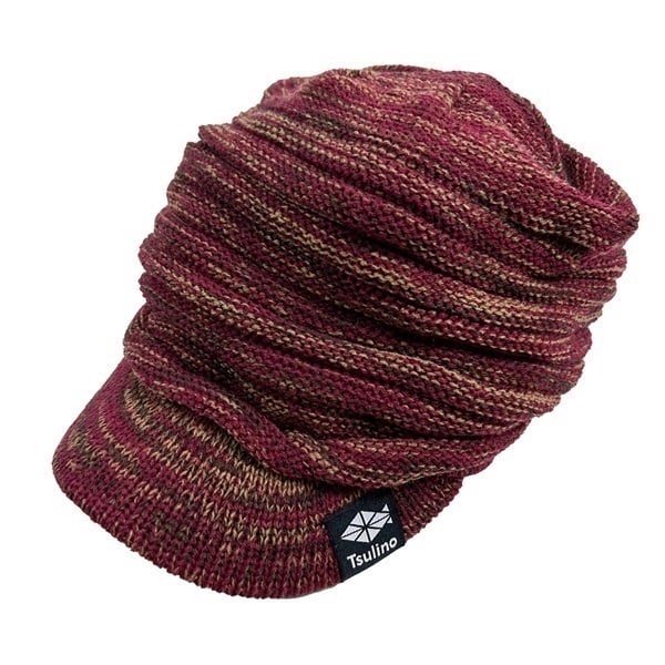 8フクレニットジープ【防寒/ニット帽】(ミックスレッド)